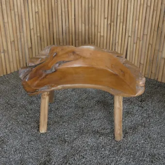 Gartenbank, hergestellt aus einzigartiger Teakholz-Wurzel, ca. 110cm Länge 